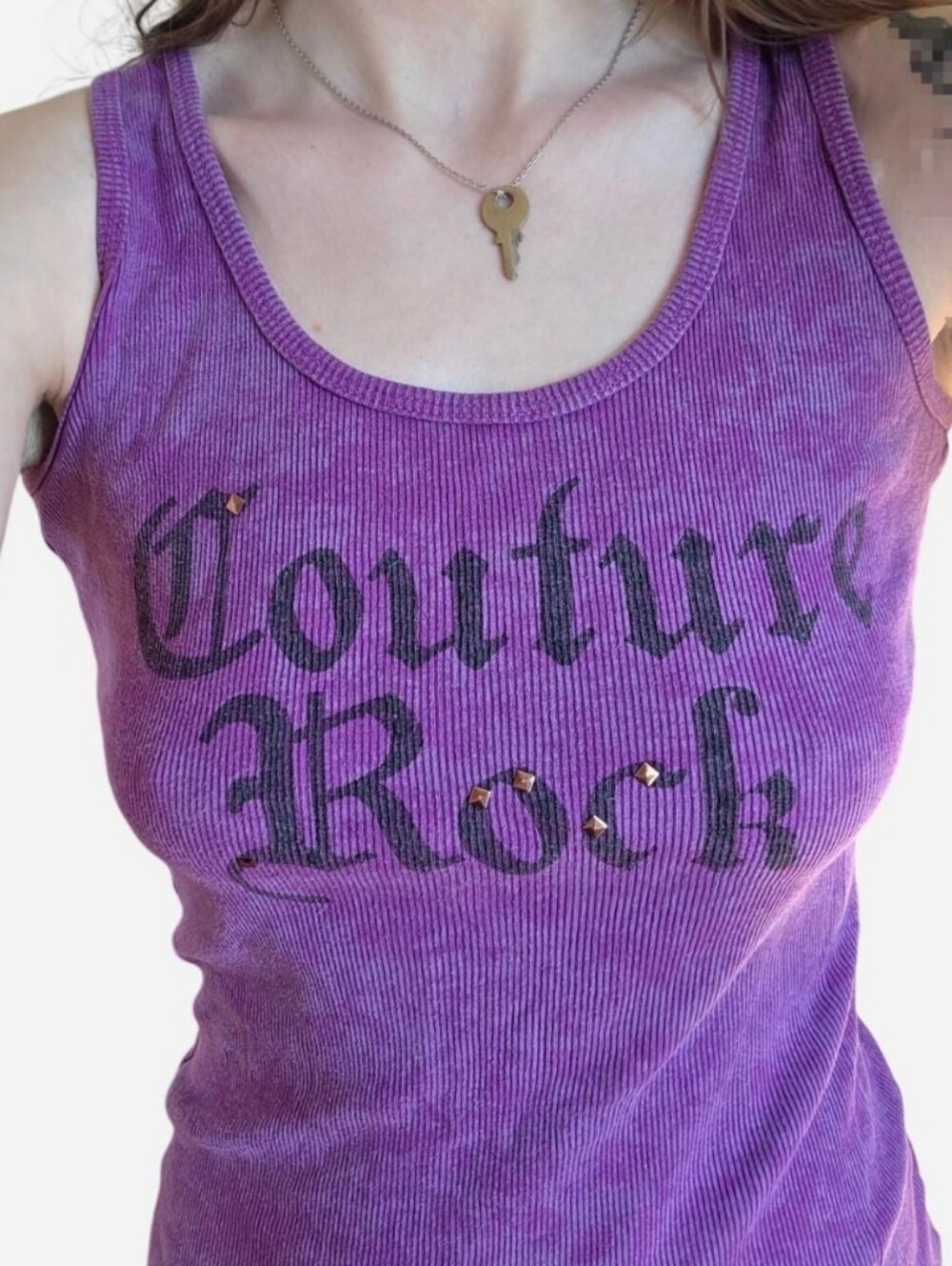 Like an Angel purple "Couture Rock" cotton tank